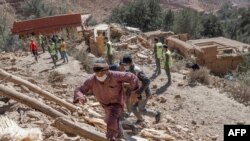 เจ้าหน้าที่เหตุฉุกเฉินเข้าพื้นที่ประสบเหตุแผ่นดินไหวในโมร็อกโก 11 กันยายน 2566