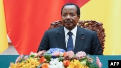 Le président camerounais Paul Biya à Beijing, Chine, le 22 mars 2018. 