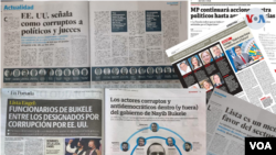 Medios de comunicación en los países del Triangulo Norte de Centroamérica abordaron la problemática de la corrupción enquistada en sus países desde los diferentes perspectivas señalando a los mencionados en la lista Engel publicada este jueves por el Cong