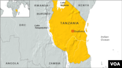 Tanzania map, Lake Tanganyika