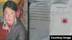 Dolma Tso, one of three Tibetans sentenced on murder charges in China's Sichuan province in connection with the December 3 immolation of Konchok Tseten.