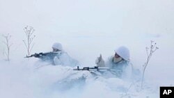 Ruski vojnici na vojnoj vježbi