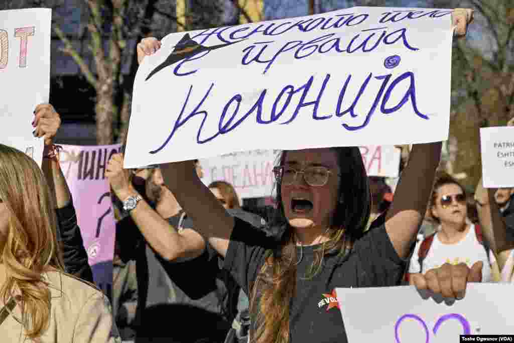 Better social rights, safety and justice were demanded at the The International Women's day protest in Skopje, 8th of March, 2025