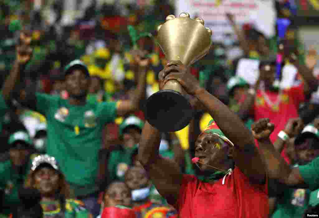 Cameroon fans, Feb. 3, 2022. 