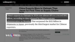 Việt Nam lần đầu vượt Nhật Bản về điểm đến của xuất khẩu Trung Quốc