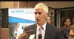 Peter Henry Barlerin, the U.S. Ambassador to Cameroon, joined the congressional delegation to Cameoon during meetings with officials, in Yaounde. June 1, 2019. (VOA/Moki Kindzeka)