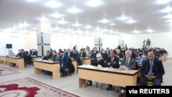Libyan Parliament meet to discuss appointment of a new prime minister and formation of a new government, in Tobruk, Libya Feb. 10, 2022.
