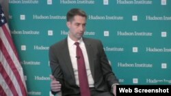 سناتور تام کاتن در اندیشکده هادسن