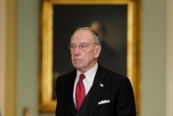 Senator Charles Grassley (R-Iowa) arrives on Capitol Hill in Washington, Jan. 16, 2020.