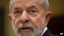 FILE - In this Feb. 13, 2020 file photo, Brazilian former President Luiz Inacio Lula da Silva arrives for a meeting in Rome.