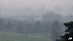 A hazy day at Pine Valley Golf Club on the outskirts of Beijing, China, Oct. 6, 2013.