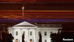 FILE - A view of the White House by night in Washington, Nov. 16, 2019. 