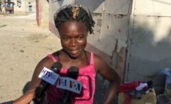 This mother of three says the government has not fulfilled its promises to build adequate homes for survivors. (Renan Toussaint/VOA Creole)