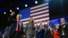 2024年11月6日，共和黨總統候選人、美國前總統特朗普在夫人梅蘭妮亞和家人的陪同下來到在佛羅里達州西棕櫚灘會議中心舉行的選舉夜集會。