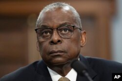 Menteri Pertahanan Lloyd Austin di Capitol Hill, 17 April 2024, di Washington. (Foto: AP)