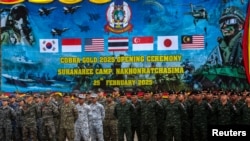 亞洲最大多邊軍事演習2025年“金色眼鏡蛇”演習開幕式在泰國東北部呵叻府舉行。 (2025年2月25日）