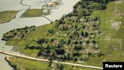 Foto udara desa Rohingya dekat Maungdaw di negara bagian Rakhine, Myanmar, 20 September 2018. (Foto: dok).
