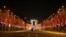 FILE - This picture shows the Champs Elysee avenue during the New Year's Eve as a 8:00 pm-6:00 am curfew is implemented in France to avoid a third wave of Covid-19 infections, in Paris, Jan. 1, 2020. 
