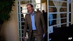 U.S. Senator Tom Udall, arrives at a press conference in Havana, Cuba, Wednesday, May 27, 2015.