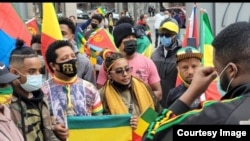 Protesters at the March 11, 2021 demonstration in Toronto. (Courtesy image)