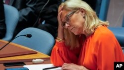 গাজার জন্য জাতিসংঘের তৎকালীন সিনিয়র মানবিক ও পুনর্গঠন সমন্বয়কারী সিগ্রিড কাগ ২০২৪ সালের ২ জুলাই নিউইয়র্কে জাতিসংঘের সদর দপ্তরে নিরাপত্তা পরিষদের বৈঠকে অংশ নেন।