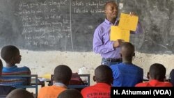 Students learn Mandarin at Everest College in Luwero district, Uganda.