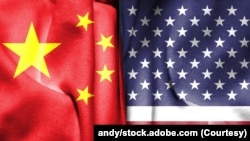 美中两国国旗图案