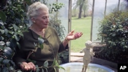 FILE - Pearl Buck, novelist poses on the grounds of her Pearl S. Buck Foundation headquarters in Philadelphia, 1967. (AP Photo)