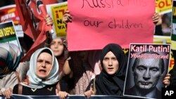 Туреччина. Протести проти російської військової операції у Сирії