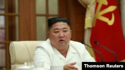 FILE - North Korean leader Kim Jong Un attends a meeting of the Political Bureau of the 7th Central Committee of the Workers' Party of Korea in Pyongyang, North Korea, in this image released Aug. 25, 2020, by North Korea's Korean Central News Agency.