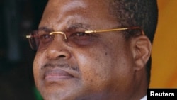 Central African Republic's Prime Minister Nicolas Tiangaye attends a ceremony marking the beginning of construction on a new building for the national television station in Bangui, Central African Republic, Nov. 30, 2013.