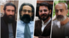 Undated images of four Iranian Dervish activists sent into internal exile in Iran after being released from prison from March to May 2020. From left to right: Saeed Soltanpour, Reza Entesari, Sina Entesari and Saeed Dourandish (VOA Persian)