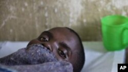 A cholera patient lies in a bed at the Don Bosco center in Goma in eastern Congo (File Photo)