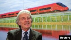 NTV Italian rail operator Chairman Luca Cordero di Montezemolo smiles during an interview with Reuters at the NTV headquarters in Rome, Jan. 17, 2018.