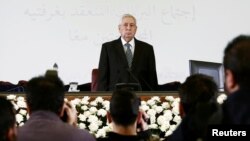 Abdelkader Bensalah juste après sa nomination comme président par intérim à Alger, le 9 avril 2019.