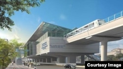 Dự án đường sắt đô thị Cát Linh - Hà Đông, được khởi công tháng 10/2011.