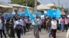 FILE - Somalis protest against the government and the delay of the country's election in the capital, Mogadishu, Feb. 19, 2021.