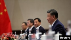 中國領導人習近平在秘魯首都利馬。 (2024年11月16日)