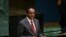 FILE - Somalia's President Mohamed Abdullahi Mohamed addresses the U.N. General Assembly at U.N. headquarters, Sept. 26, 2019, in New York. 