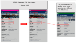 Chinese vessel Fu Xing 12 changes names and flags multiple times and travels to North Korea. (U.N. photo)