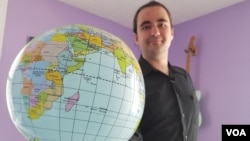 Joe Ralbovsky in the room he and his wife, Carissa, prepared for their foster son, who is in a Ethiopian refugee camp without family to care for him. Greenbelt, Maryland, July 11, 2017. (A. Arabasadi/VOA)