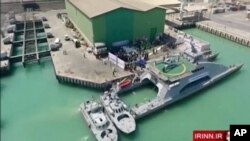 FILE - The port of Bushehr, Iran, is seen in this frame grab from video provided by IRINN, Iranian TV, Sept. 13, 2016. 