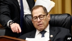 House Judiciary Committee Chairman Jerrold Nadler, D-N.Y., prepares for a markup hearing on a series of bills on Capitol Hill in Washington, Sept. 10, 2019. The House Judiciary Committee is preparing for its first impeachment-related vote.