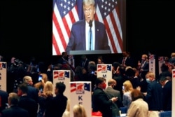 President Donald Trump speaks during the first day of the Republican National Convention Monday, Aug. 24, 2020, in Charlotte, N.C. (Travis Dove/The New York Times via AP, Pool)