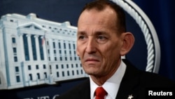 FILE - U.S. Secret Service Director Randolph Alles participates in a news conference in Washington, March 7, 2019. 