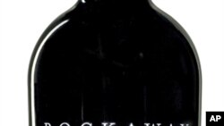 A bottle of wine offered on auction to raise funds for Haiti quake victims, 27 Jan 2010