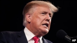 FILE - Former President Donald Trump speaks at the Conservative Political Action Conference, July 11, 2021, in Dallas.