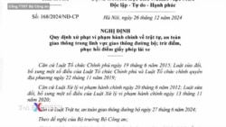 Việt Nam xử lý người ‘xuyên tạc’ nghị định 168 về xử phạt giao thông