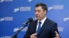 FILE - Kyrgyzstan's President Sadyr Japarov speaks in Bishkek, Kyrgyzstan, April 11, 2021. (Kyrgyz Presidential Press Service/Handout via Reuters)
