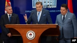 Milorad Dodik na konferenciji za novinare u Banjaluci (Foto: AP/Radivoje Pavicic)